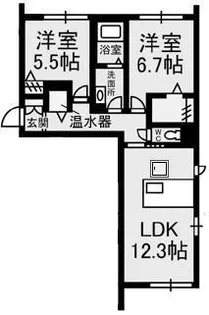 ガルテンMASAKI A棟【1階】の間取り