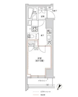 HTアジール芝浦【6階】の間取り