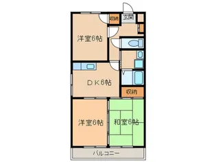 コーポなかよし【3階】の間取り