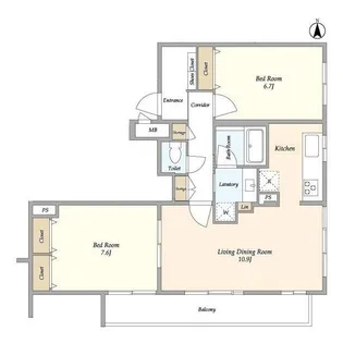 東京都目黒区原町2【マンション】の間取り