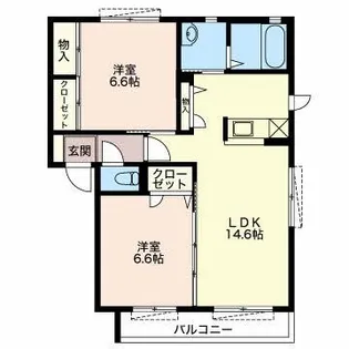 ベル・シャンテII A【1階】の間取り