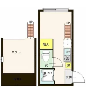 東京都文京区本駒込3【アパート】の間取り