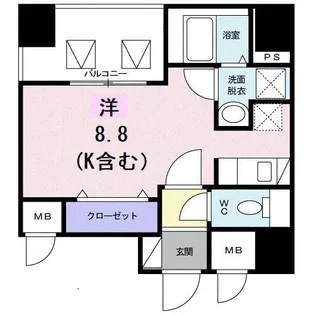 メトロポリタンコート日本橋【4階】の間取り