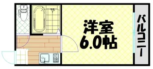 エクラ難波南【6階】の間取り
