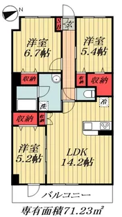 千葉県船橋市印内町【マンション】の間取り