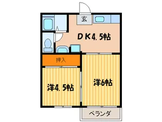 ハイツ森【2階】の間取り