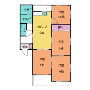パレス師勝【1階】の間取り