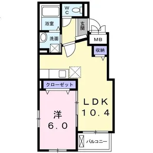ヴィラ クリアネス【2階】の間取り