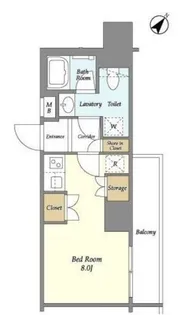 リビオメゾン勝どき【10階】の間取り