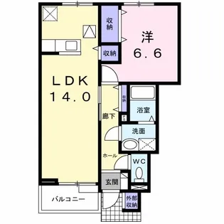 ミユリール.穂高.B【1階】の間取り