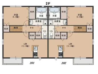 グランデールII B【2階】の間取り