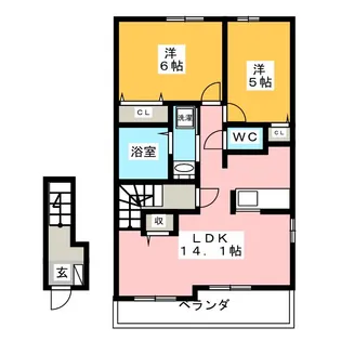 メッツァ【2階】の間取り