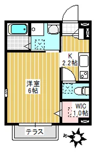 アイ.エス.メジロレジデンス【1階】の間取り
