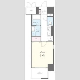 リ ブラン東別院【12階】の間取り