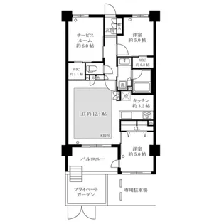 ヴェレーナ鶴見【1階】の間取り