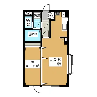 フェリーチェあきる野【1階】の間取り