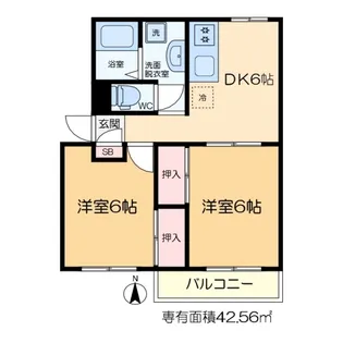 ギュゼル・ユア【1階】の間取り