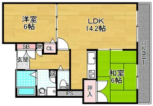 フラン・スラージュ枚方【4階】の間取り