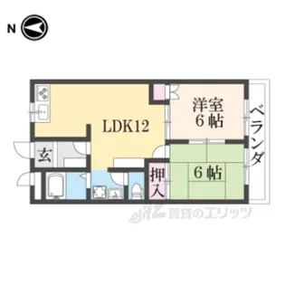 ボヌール西大寺B【2階】の間取り