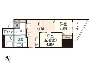 Merry Gate東白島【6階】の間取り