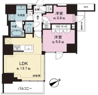 ザ・ライオンズミレス蔵前【7階】の間取り