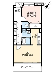 URシティコート立川曙町【1階】の間取り