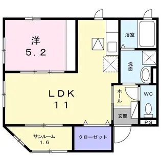 エル・セルリア【1階】の間取り