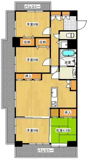ツルパレス大村駅前公園【8階】の間取り