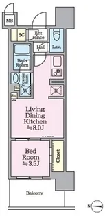 リビオシティ神戸名谷【8階】の間取り