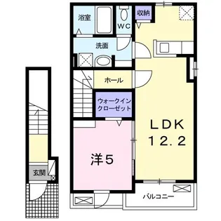 レーヴ グランドゥールB【2階】の間取り