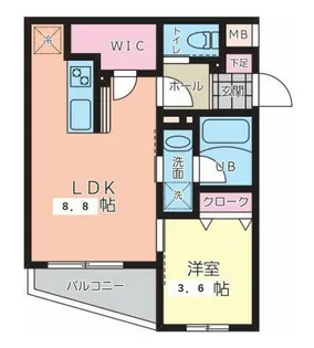 フリオ淵野辺【4階】の間取り