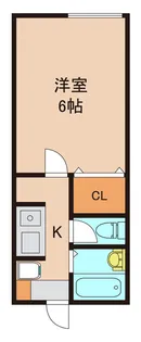 ブランドール村田【1階】の間取り