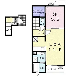 メルキュールベル【2階】の間取り