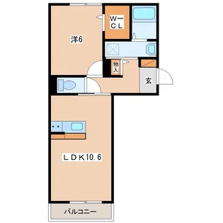 セジュールMegu2【2階】の間取り