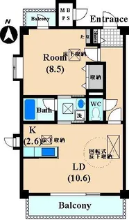 ルネスASAHINA【3階】の間取り