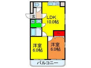 セントネージュ香里II【3階】の間取り