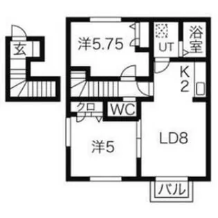 ルミエールS&S【2階】の間取り