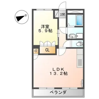 シャルマン祇園【2階】の間取り