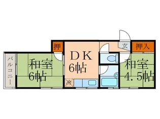 メリ-ハイツ【1階】の間取り