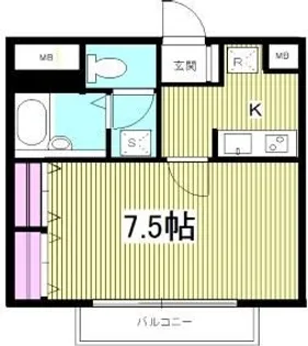 プリマヴェール相模台【2階】の間取り