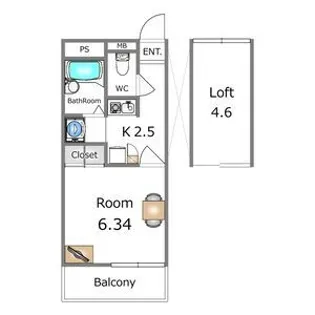 Sophia Twin Leaf(ソフィアツインリーフ)【1階】の間取り