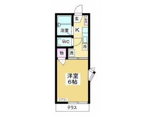カーサK2 B棟【1階】の間取り