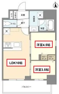リヴェント難波ウエスト【3階】の間取り