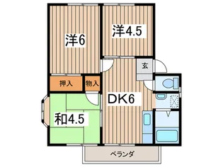 コズミックシティ南台第一 C【2階】の間取り