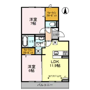 Residence MEGU【1階】の間取り