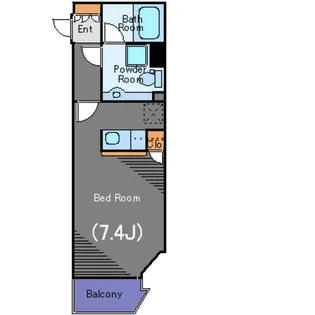パレステュディオ赤坂【6階】の間取り