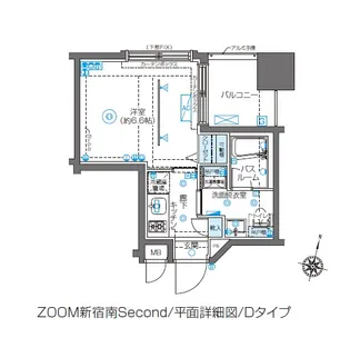 ZOOM新宿南Second【6階】の間取り