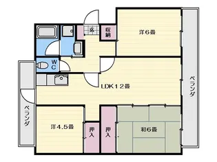 サルヴァトーレ吉野2号棟【3階】の間取り
