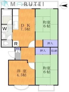 アーバンハイム三田【1階】の間取り