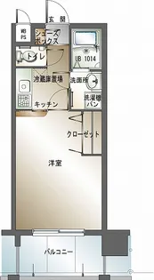 エンクレスト博多【3階】の間取り